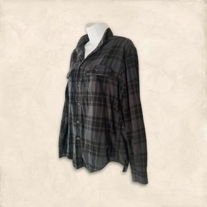 George black plaid women's button up shirt